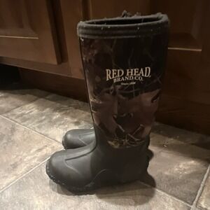 RedHead Neoprene Waterproof Youth Hunting Boots Brush Brown Black Size 12